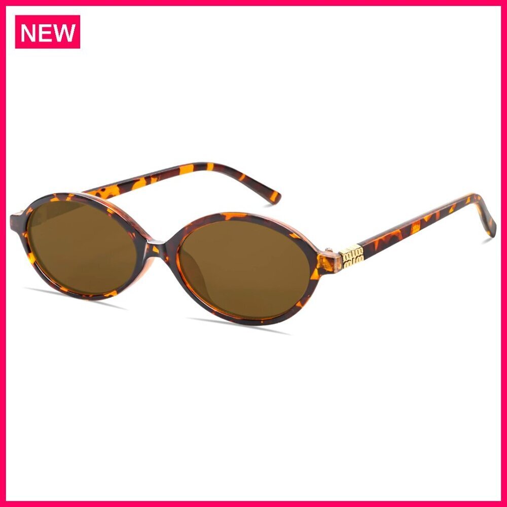 Small Oval Retro Sunglasses 90s Trendy Narrow Frame Unisex Fashion